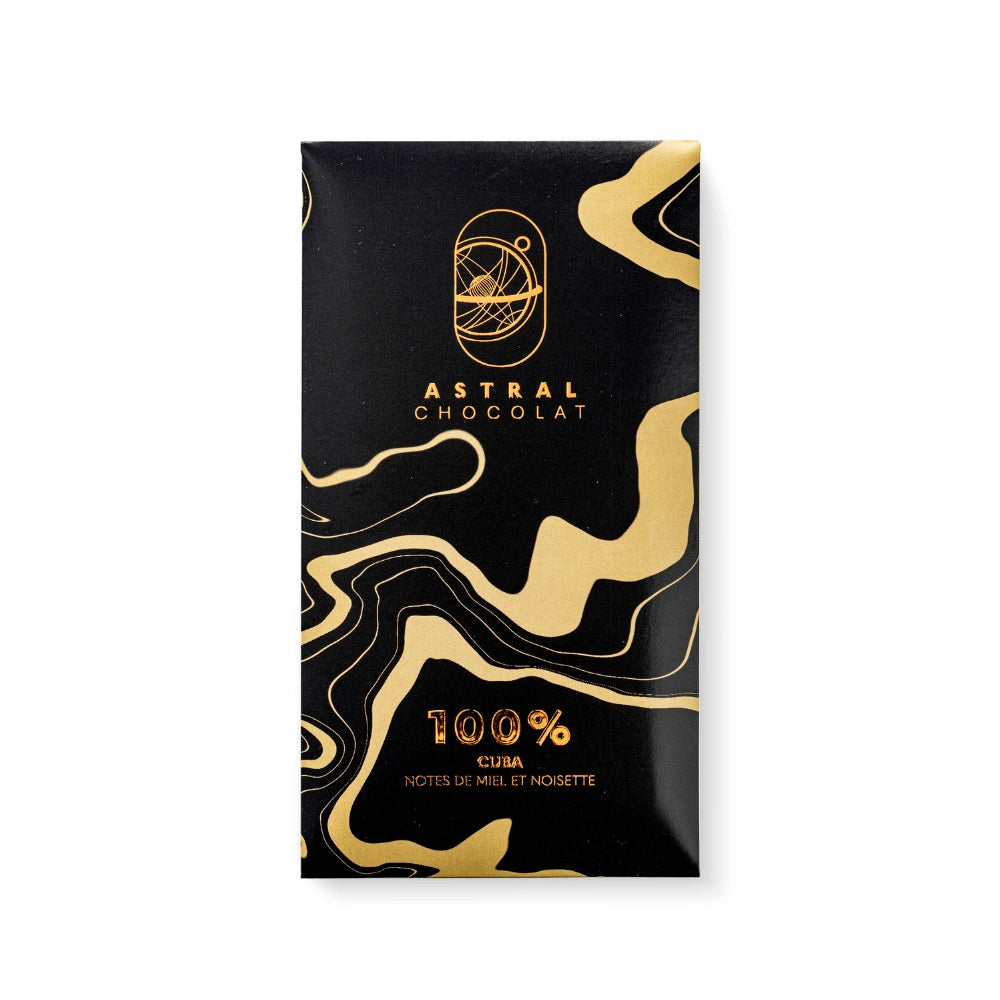 Chocolat noir intense, chocolat noir 100%, chocolat noir cuba, masse cacao, artisanal, astral chocolat