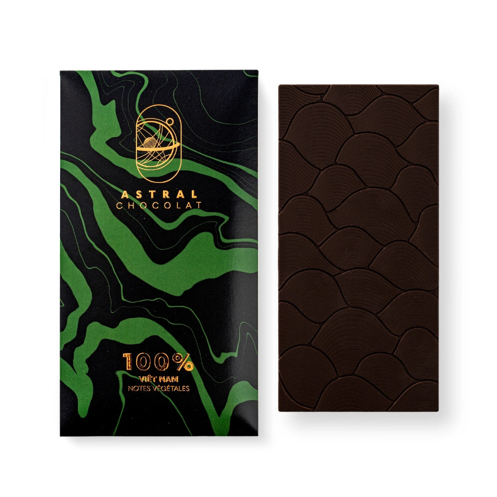 Chocolat noir intense, chocolat noir 100%, chocolat noir Vietnam, masse cacao, artisanal, astral chocolat
