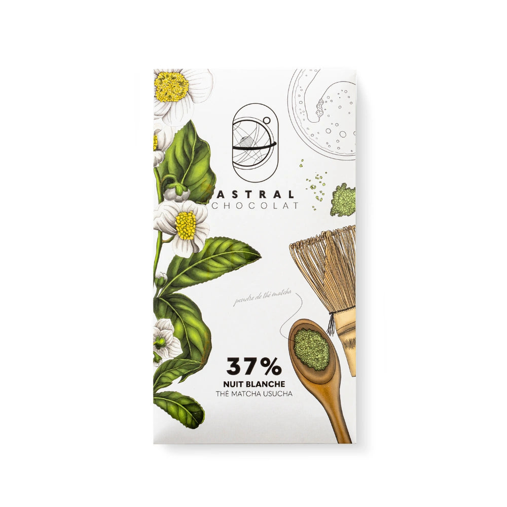 chocolat blanc matcha, chocolat matcha, chocolat thé, matcha japonais, thé matcha, chocolat thé. matcha, chocolat blanc 37%